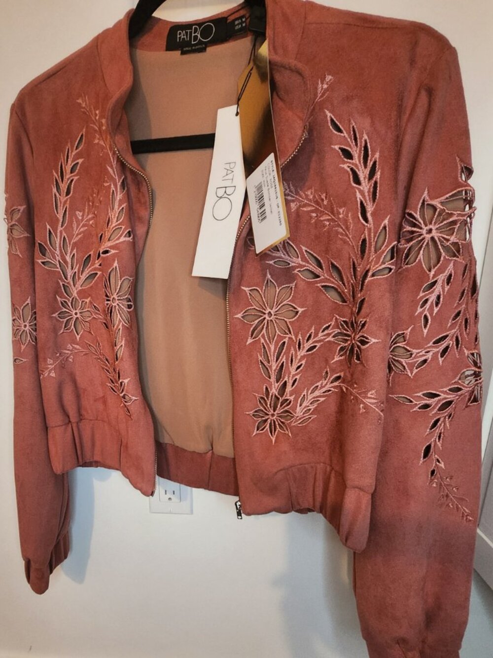 PatBoO faux suede bomber & skirt